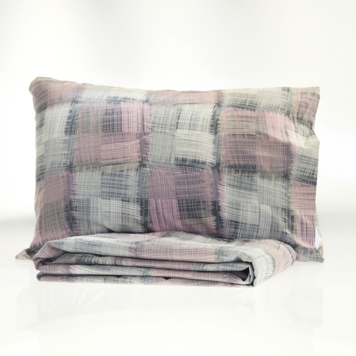 Eco Friendly Pink and Grey Pillowcase