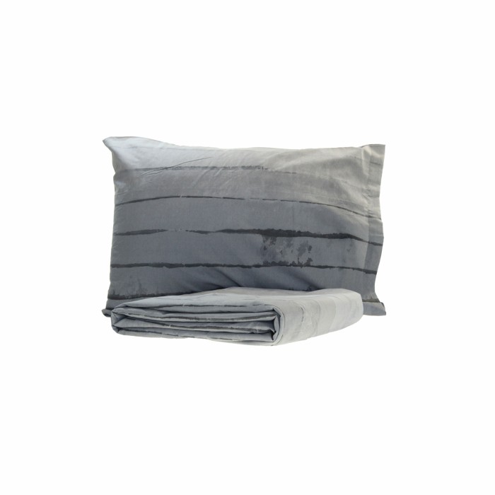 Eco Friendly Grey Striped Quilt Cover 