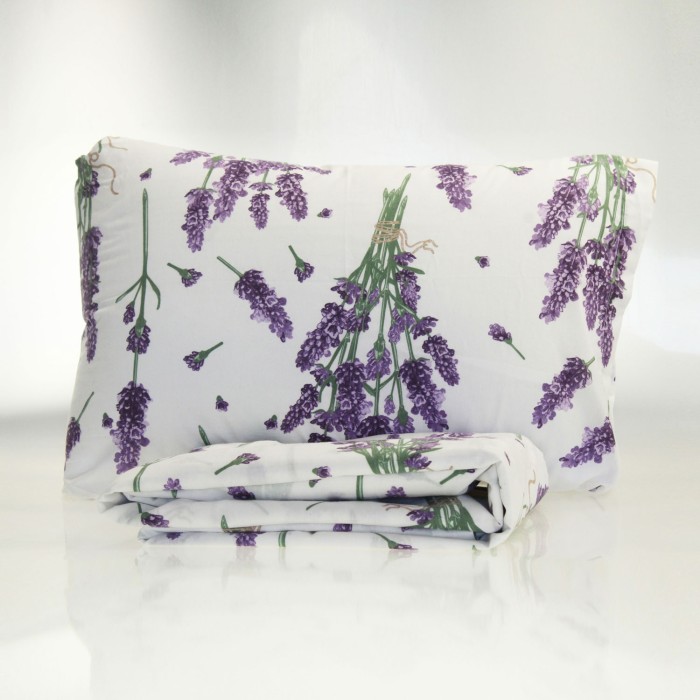 Eco Friendly Purple Floral Pillowcase