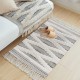 Boho Tufted Rug Cotton Woven Print Tassels Throw Rugs Runner