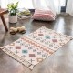 Boho Tufted Rug Cotton Woven Print Tassels Throw Rugs Runner