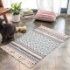 Boho Tufted Rug Cotton Woven Print Tassels Throw Rugs Runner