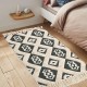 Boho Tufted Rug Cotton Woven Print Tassels Throw Rugs Runner