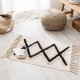 Boho Tufted Rug Cotton Woven Print Tassels Throw Rugs Runner