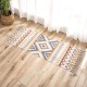 Boho Tufted Rug Cotton Print Tassels Throw Rugs Runner