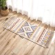 Boho Tufted Rug Cotton Print Tassels Throw Rugs Runner