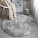 Grey Round Silky Floor Mat