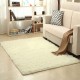 White Rectangular Silky Floor Mat