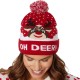 Christmas Woolen Hat with Pom Pom on Top