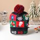 Christmas Woolen Hat with Pom Pom on Top