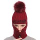 Women's Autumn Winter Knitted Masked Helmet Hat