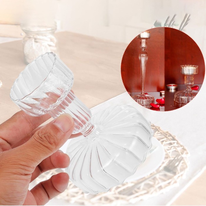 Glass Small Candle Holder