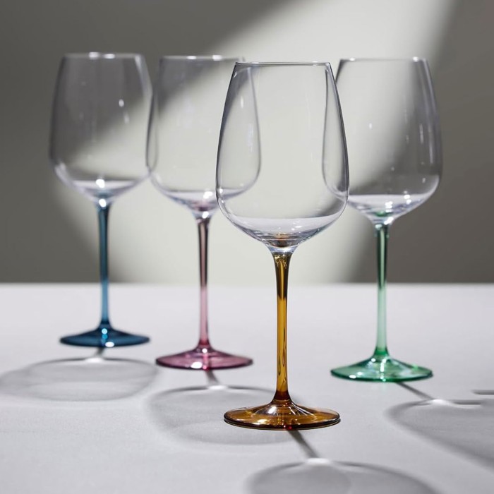 Classic Colored Wine Glass Cups Set