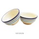 Striped Porcelain Indian Bowl