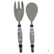 Indian Fork and Spoon Set with Porcelain Handles