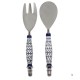 Indian Fork and Spoon Set with Porcelain Handles