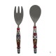 Indian Fork and Spoon Set with Porcelain Handles