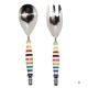 Indian Fork and Spoon Set with Porcelain Handles