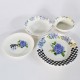 Ceramic Designed Plates Set of Twenty Four Pieces