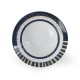 Ceramic Pasta Plate White and Blue