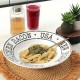 Pasta Ceramic White Plate with Writings