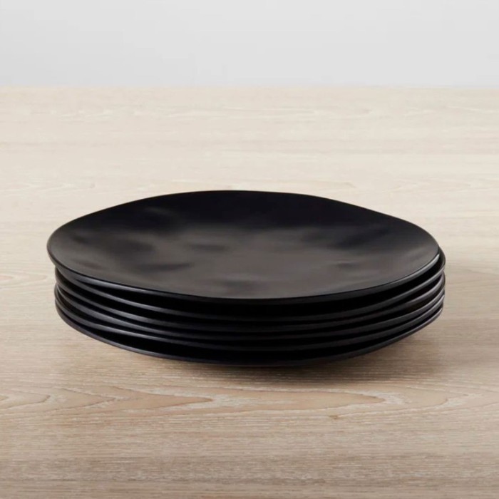 Ceramic Black Matte Flat Plate