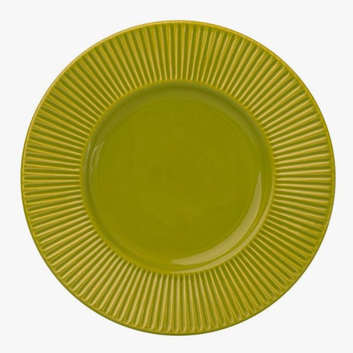 Green Ceramic Dessert Plate