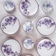 Ceramic Purple Floral Plate