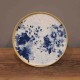 Elegant Ceramic Service Blue Floral Plate