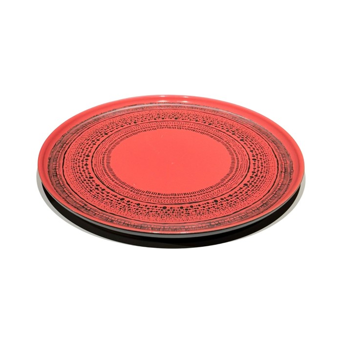 Red Ceramic Service Plate