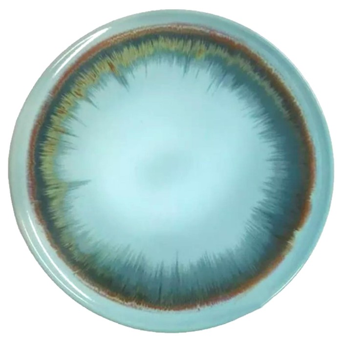 Stunning Blue and Brown Ceramic Plate