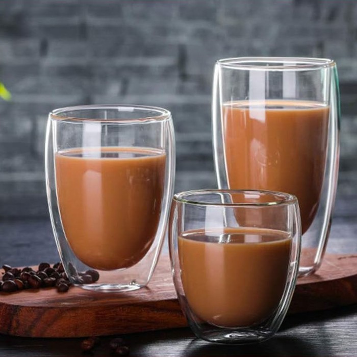 Transparent Double Wall Glass Coffee Cups