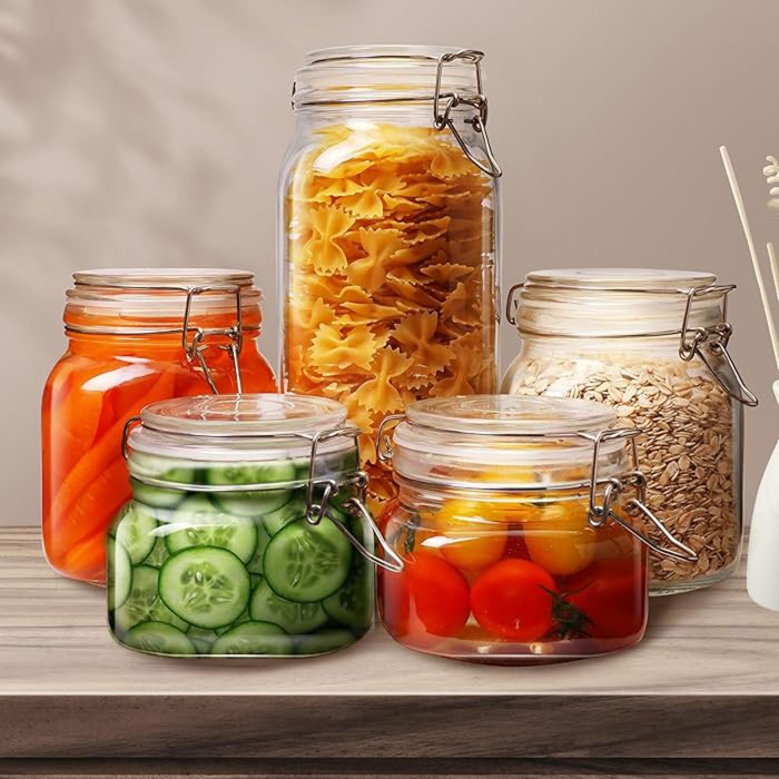 Glass Jar with Airtight Silicone Seal 