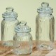 Glass Vintage Lined Jar with Glass Lid