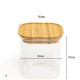 Glass Transparent Storage Jars with Bamboo Lid