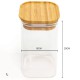 Glass Transparent Storage Jars with Bamboo Lid