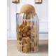 Glass Jar with Round Ball Cork Lid