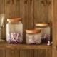 Glass Crafted Jar with Wooden Lid