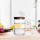 Glass Transparent Layered Jars with Bamboo Lid