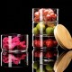 Glass Transparent Layered Jars with Bamboo Lid