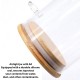 Glass Jar with Wood Cover Silicone seal and Spoon