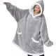 Unisex Fleece Hoodie Blanket with Two Pockets