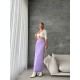 Women's Fashion Satin Purple Skirt