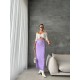 Women's Fashion Satin Purple Skirt