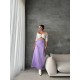 Women's Fashion Satin Purple Skirt