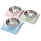 Dog Single Plastic Bowl with Stainless Steel Removable Plate