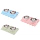 Pets Double Bowl with Stainless Steel Removable Plates