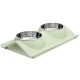 Pets Double Bowl with Stainless Steel Removable Plates