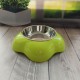 Pets Plastic Bowl with Removable Stainless Steel Plate