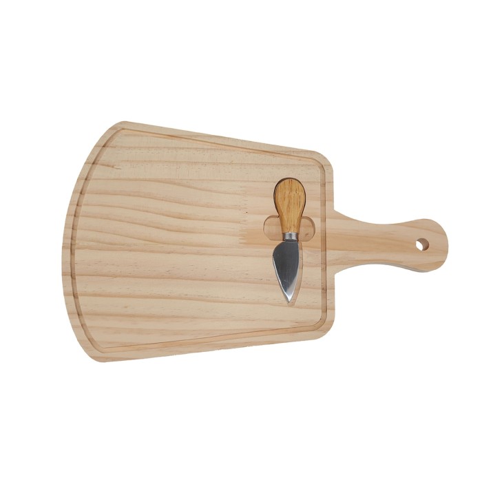 Cheese Wooden Plate with Knife